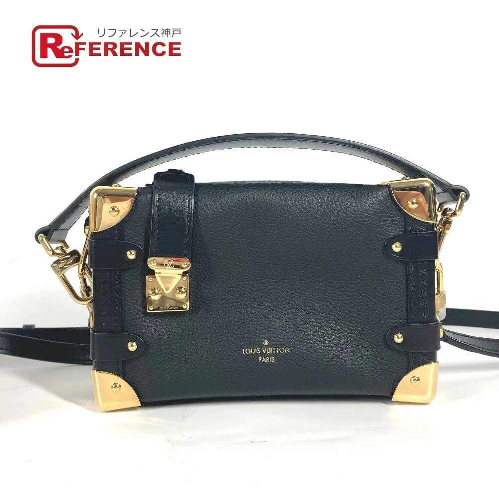 LOUIS VUITTON Clutch Bag Clutch Side Trunk Crossbody Leather Noir Black